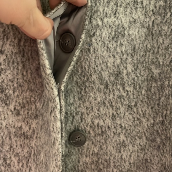 Marbled light grey Torrid button front, wool like coat. Size 4 - Picture 3 of 5